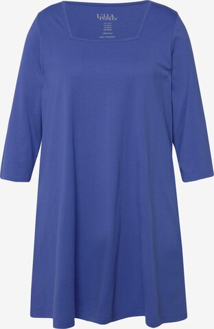 T-shirt Ulla Popken en bleu : devant