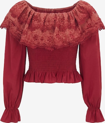 Chemisier IZIA en rouge : devant
