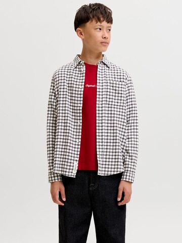 Jack & Jones Junior Regular fit Overhemd in Wit: voorkant