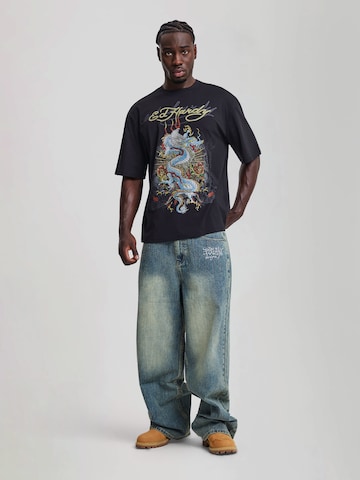 Ed Hardy Wide Leg Jeans i blå