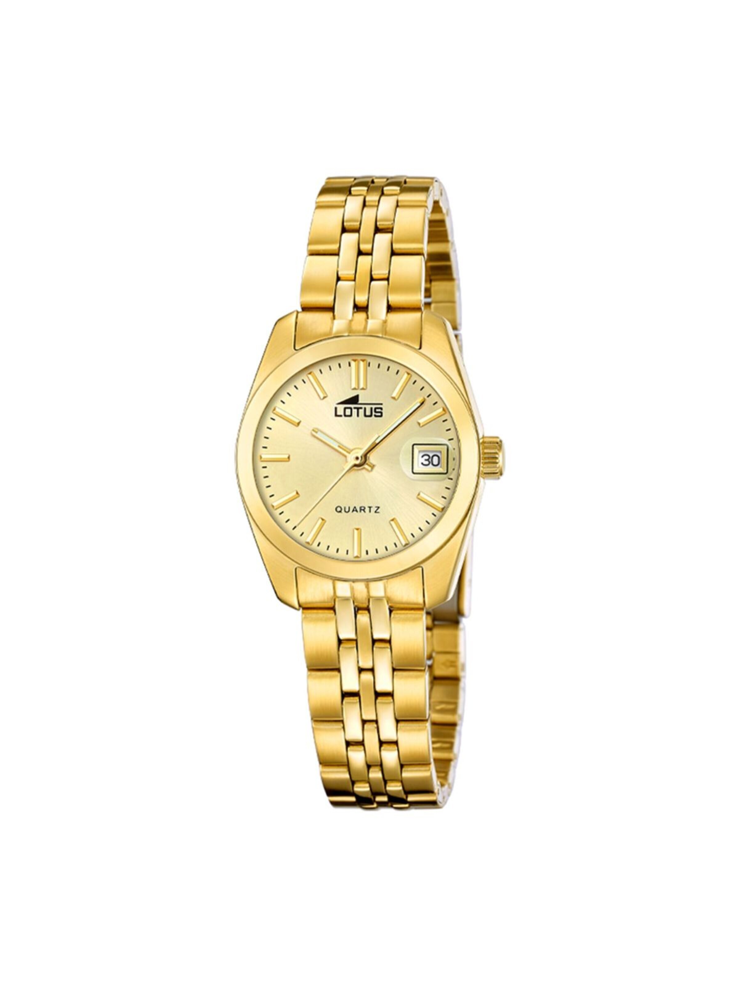 Montre à affichage analogique 'Lotus - Watch Freedom - Quartz watch movement - Watch case width: 26 mm' Lotus en or : devant