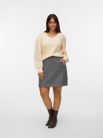 Vero Moda Curve Rok 'VMCFortuneallison' in Grijs