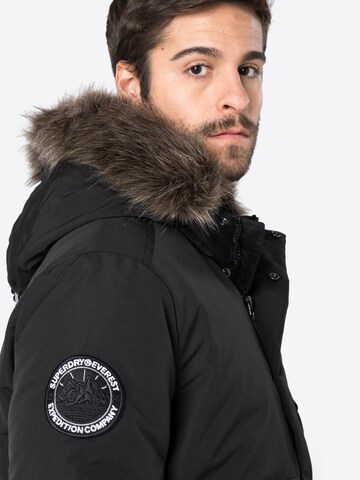 Superdry Regular fit Winter Jacket 'EVEREST' in Black