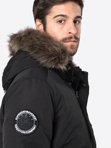 Superdry Regular fit Winterjas 'EVEREST' in Zwart