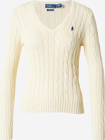 Pull-over Polo Ralph Lauren en beige : devant