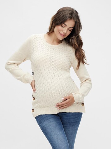 MAMALICIOUS Sweater 'Ibis Lia' in Beige: front