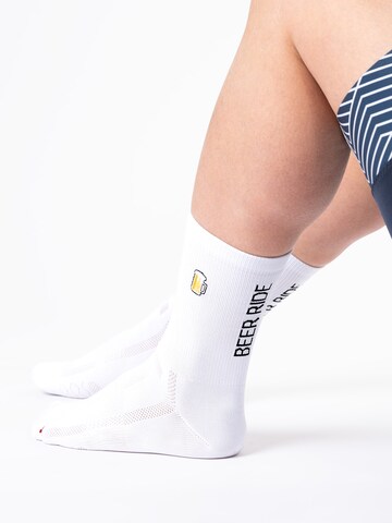 Occulto Athletic Socks 'Mathieu' in White: front