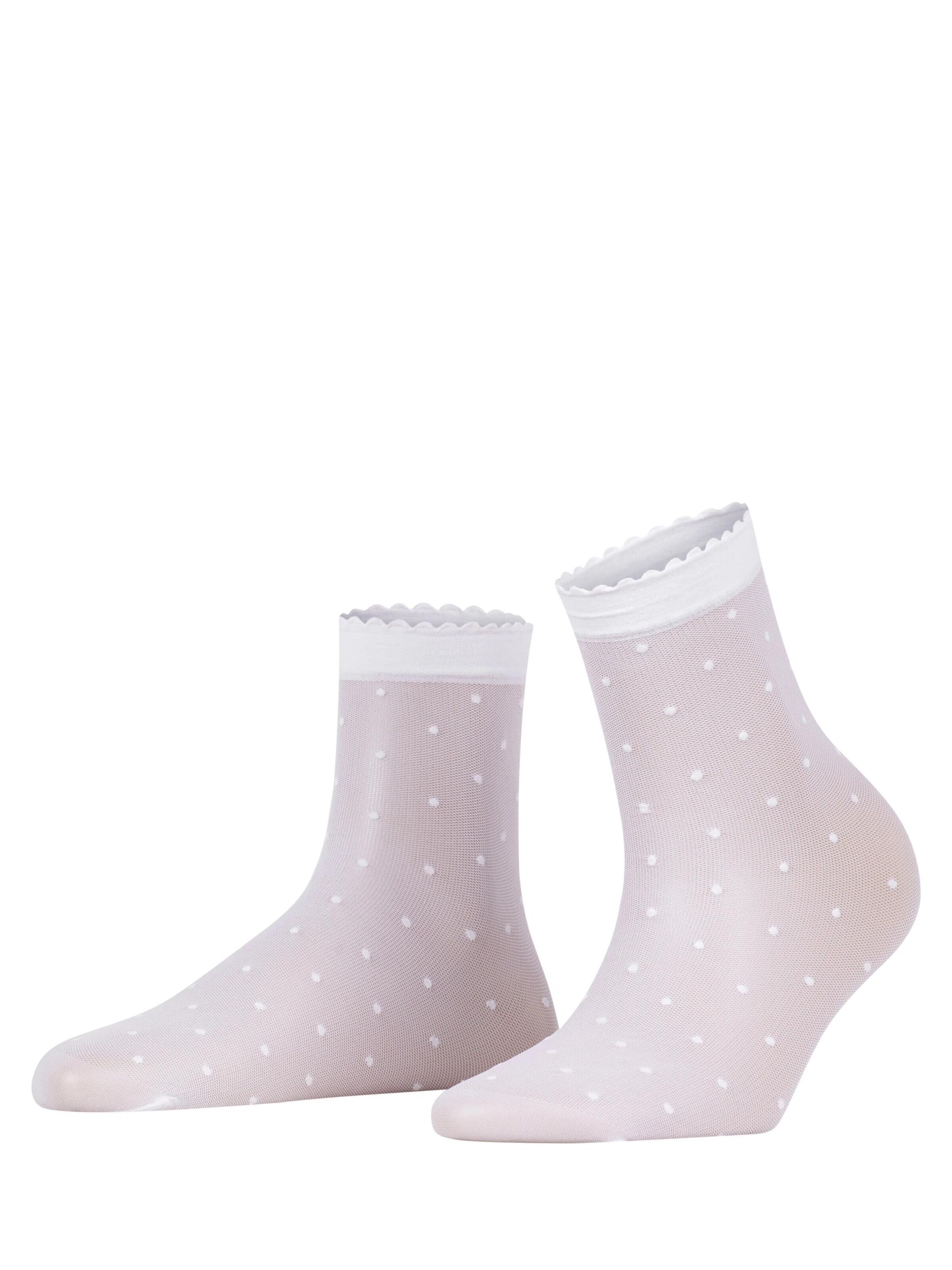 FALKE Socken 'Dot'‌‌ in Weiß: Vorderseite