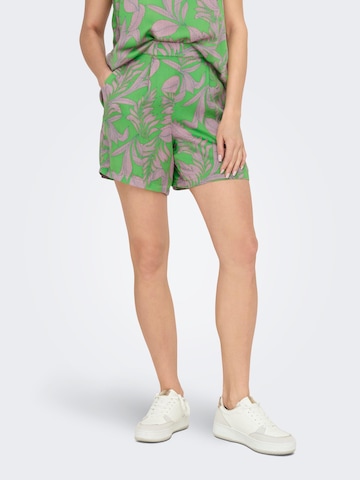 ONLY regular Παντελόνι πλισέ 'CHELSEA' σε πράσινο: μπροστά