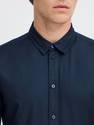 !Solid Regular fit Button Up Shirt 'OLMIN' in Blue