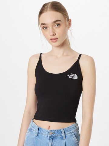 Top de la THE NORTH FACE pe negru: față