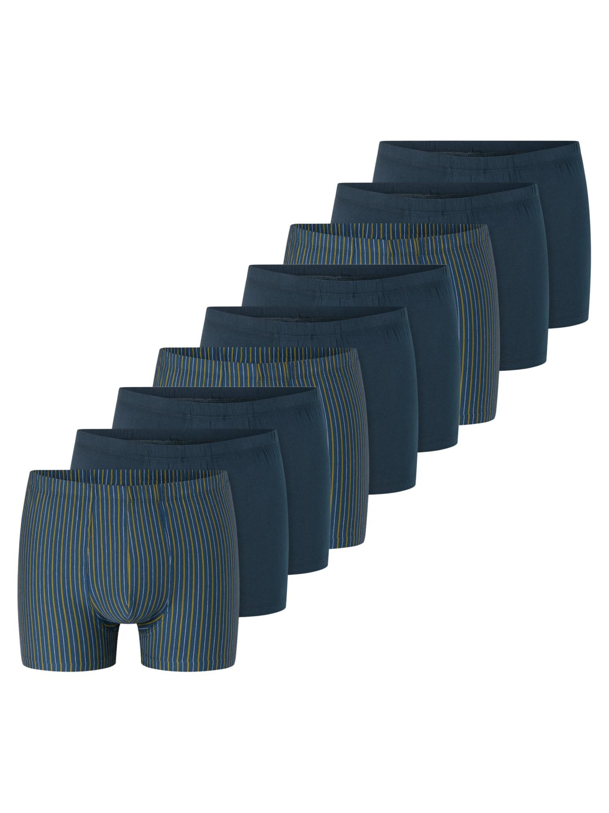 SCHIESSER Boxershorts '95/5 Essentials - Organic Cotton' in Blauw: voorkant