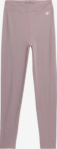 Skinny Pantalon de sport 4F en gris : devant