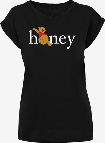 T-shirt 'Disney Winnie Puuh Der Bär Honig' F4NT4STIC en noir : devant