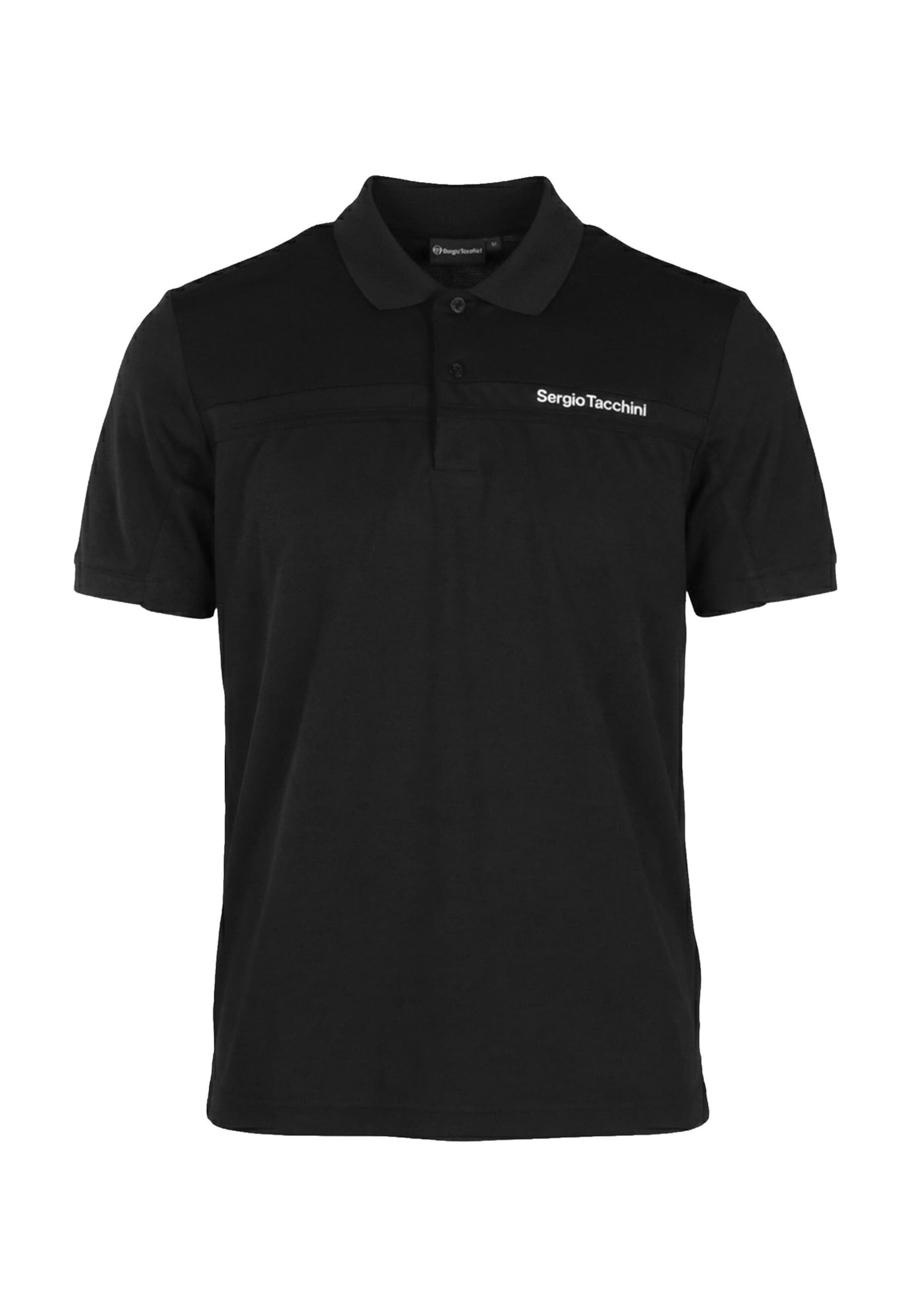 Sergio Tacchini Shirt 'Riflesso' in Zwart: voorkant