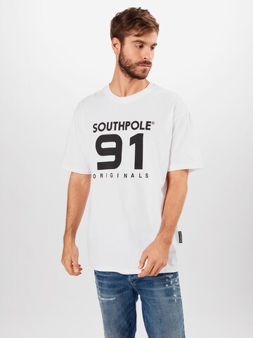 SOUTHPOLE Tričko – bílá: přední strana