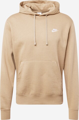 Nike Sportswear Regular fit Tréning póló 'Club Fleece' - zöld: elől