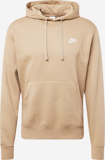 Nike Sportswear Sportisks džemperis 'Club Fleece', krāsa - haki / balts, Preces skats