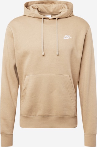 Regular fit Felpa 'Club Fleece' di Nike Sportswear in verde: frontale