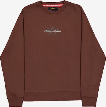 ALPHA INDUSTRIES Sweatshirt in Braun: Vorderseite