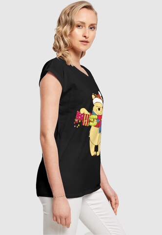 ABSOLUTE CULT Shirt 'Winnie The Pooh - Festive' in Black
