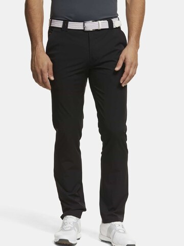 Coupe slim Pantalon chino 'Augusta' MEYER en noir : devant