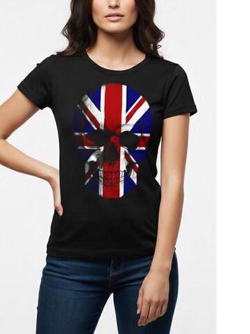 MAKAYA Shirt 'UK Skull' in Black