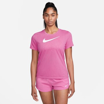 NIKE Функциональная футболка 'SWOOSH' в Ярко-розовый: спереди
