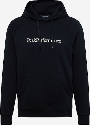 PEAK PERFORMANCE Sport sweatshirt i svart: framsida