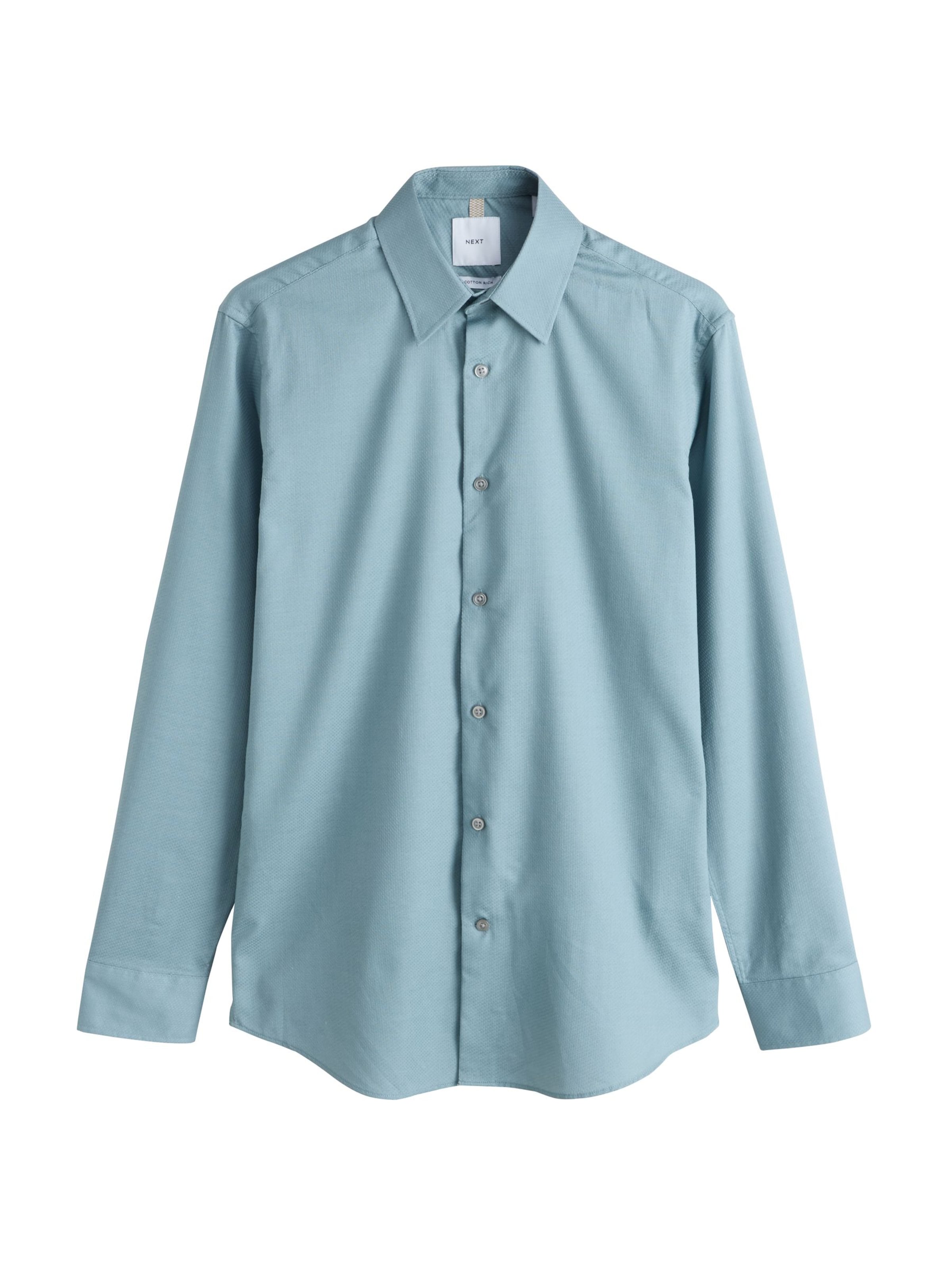 Coupe slim Chemise Next en bleu : devant