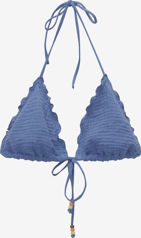 Pull&Bear Triangel Bikinitop in Blau: predná strana