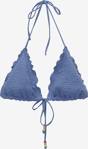 Pull&Bear Trikotni nedrčki Bikini zgornji del | modra barva: sprednja stran