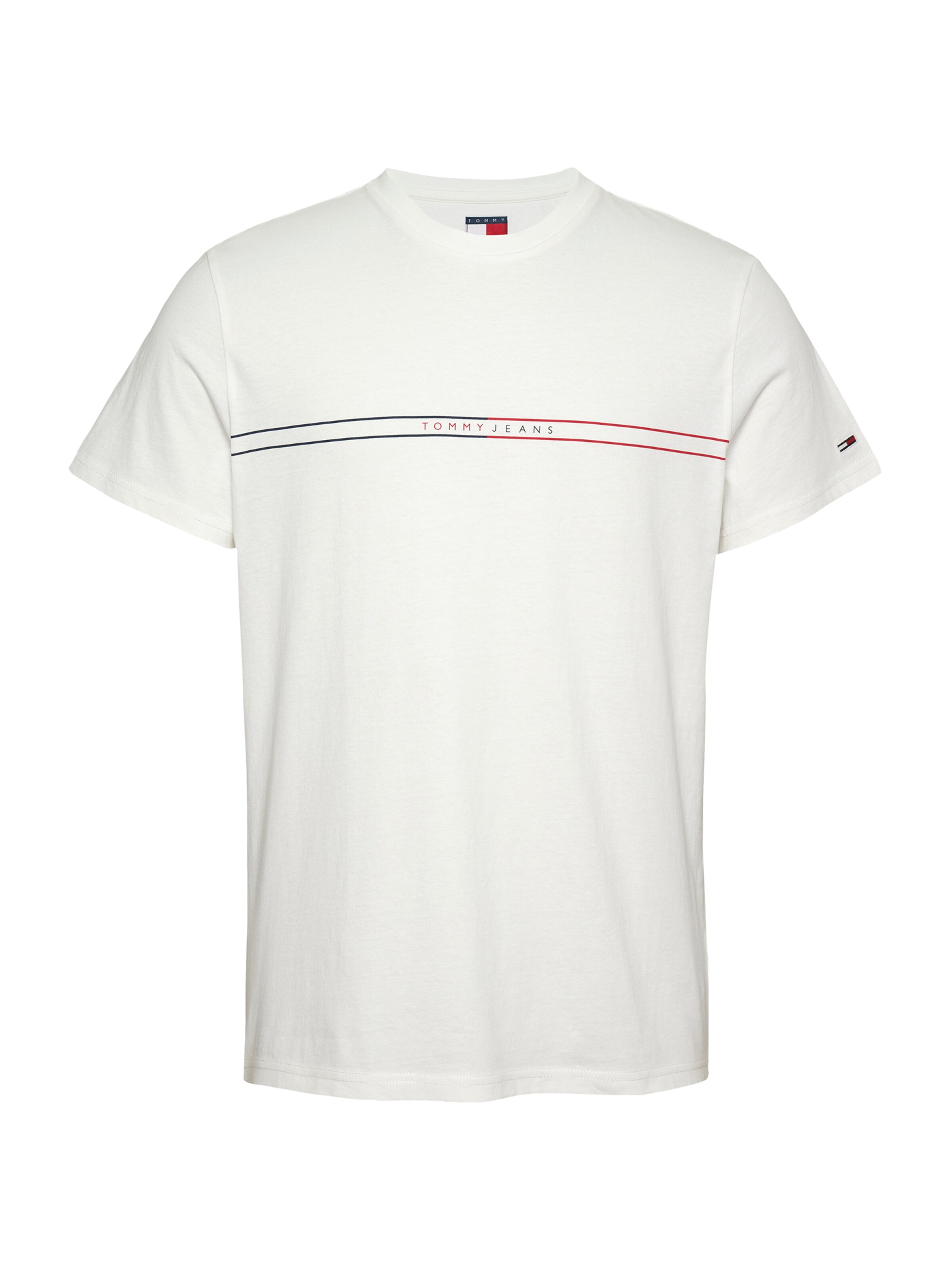 balts Tommy Jeans T-Krekls: no priekšpuses