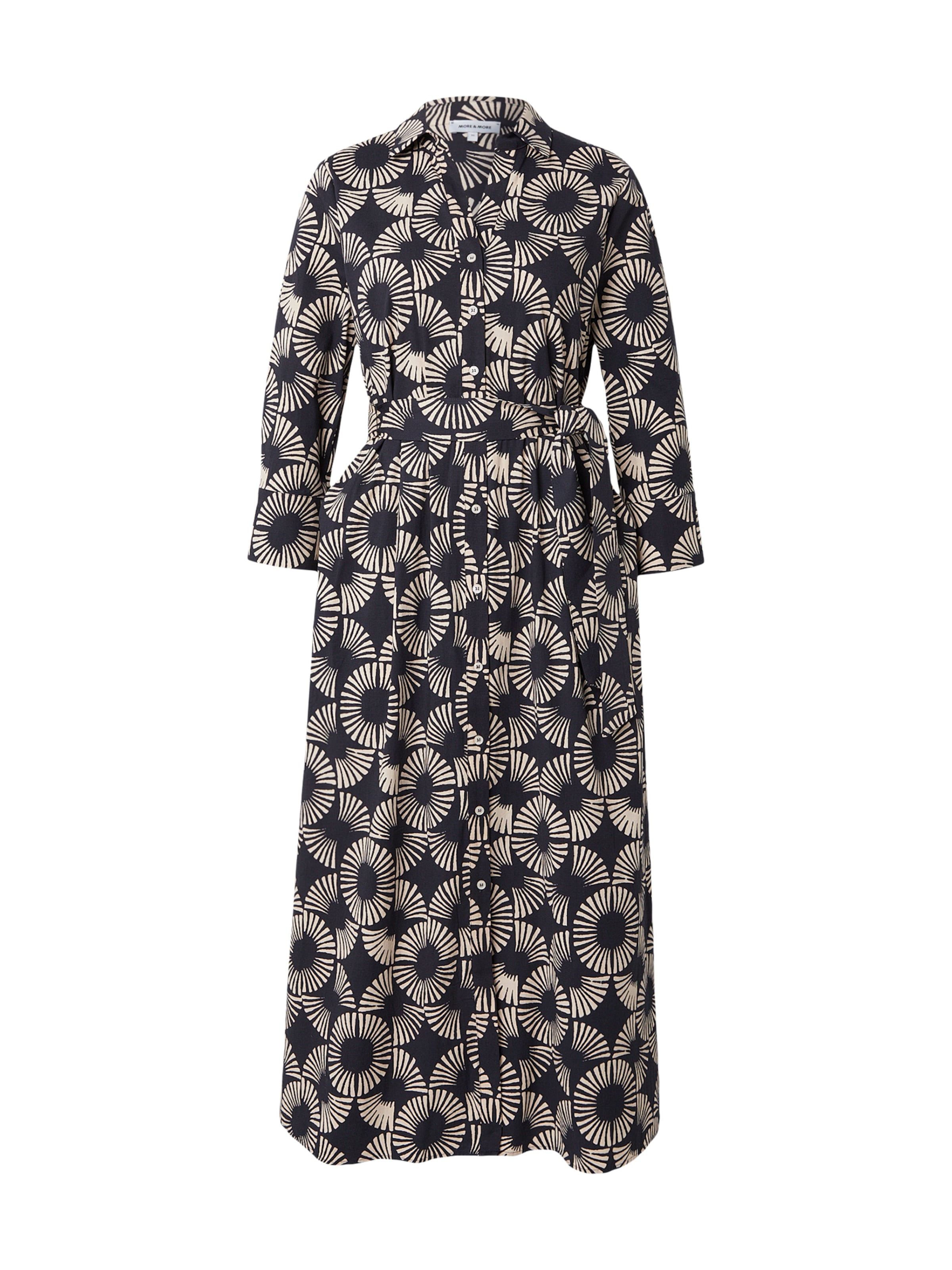 MORE & MORE - Vestido camisero en negro: frente