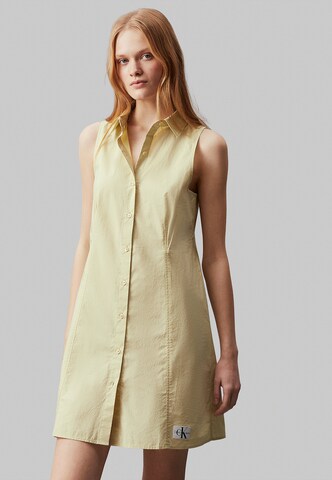 Calvin Klein Jeans Shirt Dress in Green: front