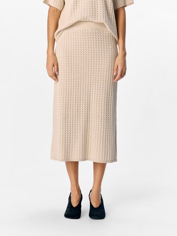 Jupe 'OBJESTER' OBJECT en beige : devant