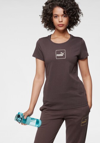 PUMA Shirt in Bruin: voorkant