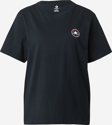 CONVERSE - Camiseta en negro: frente