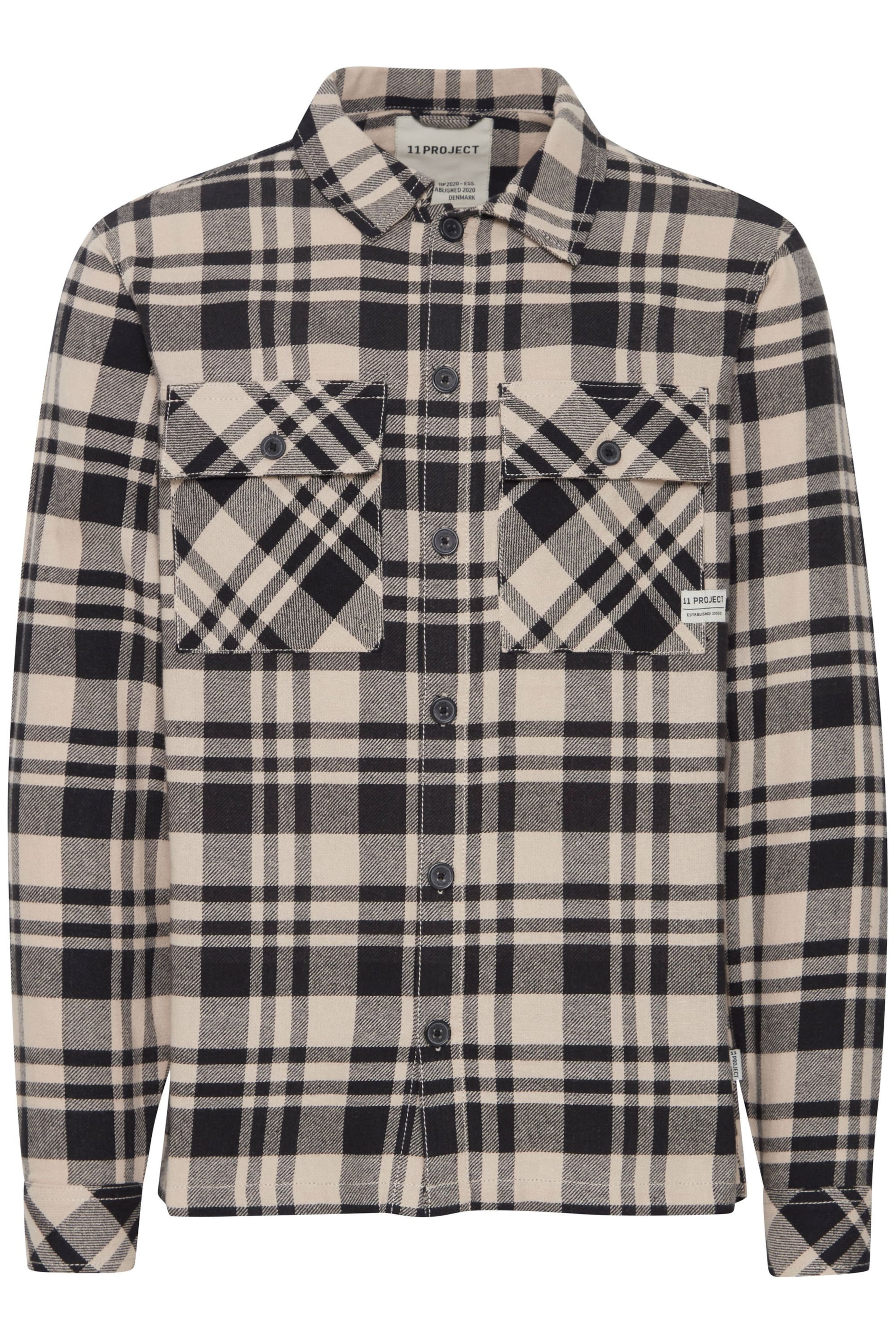 11 Project Button Up Shirt 'Mattes' in Black: front