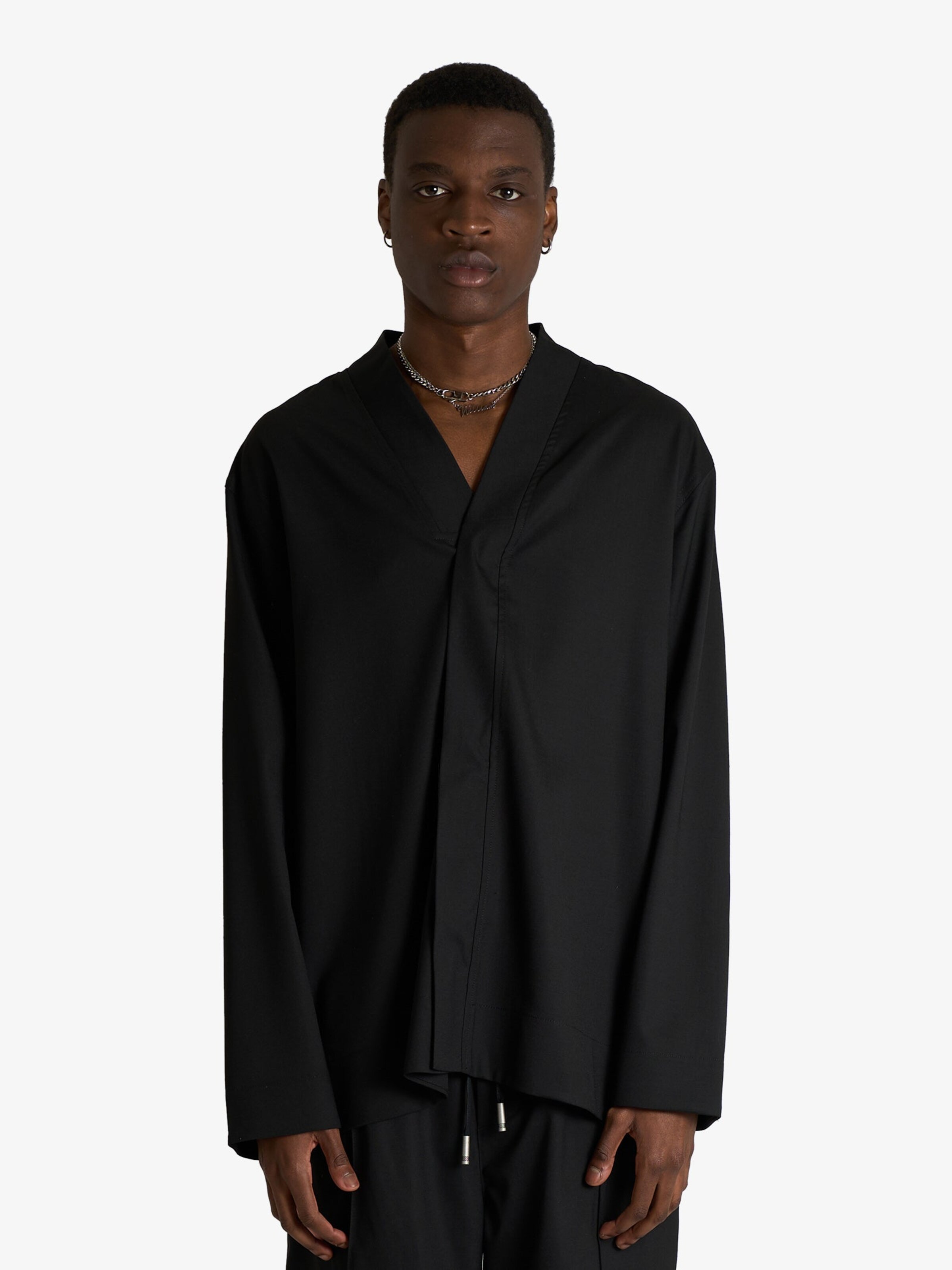Regular fit Camicia business di DARK LABEL in nero: frontale