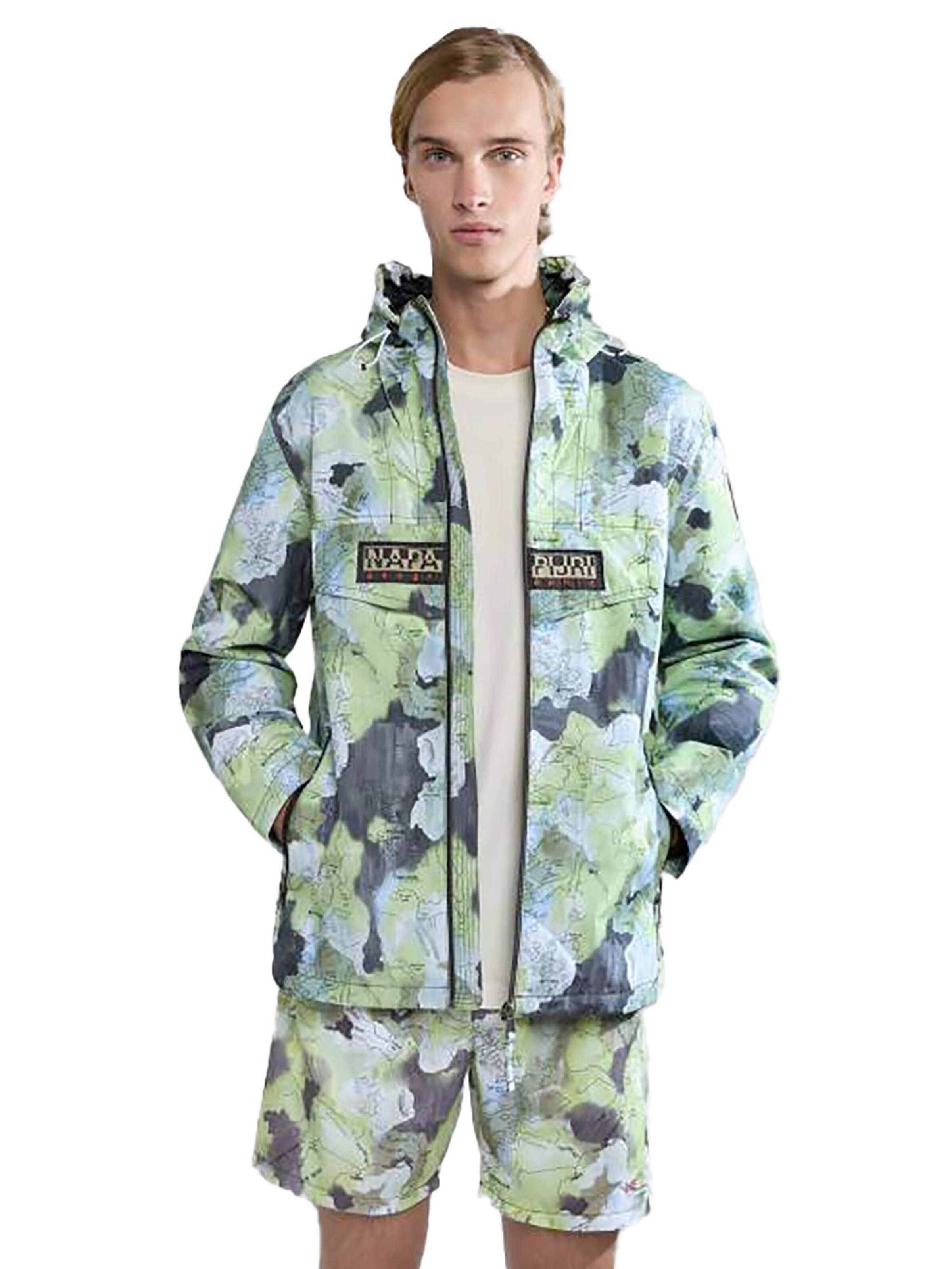 NAPAPIJRI Between-Season Jacket 'Rainforest Open Summer' in Mixed colors: front