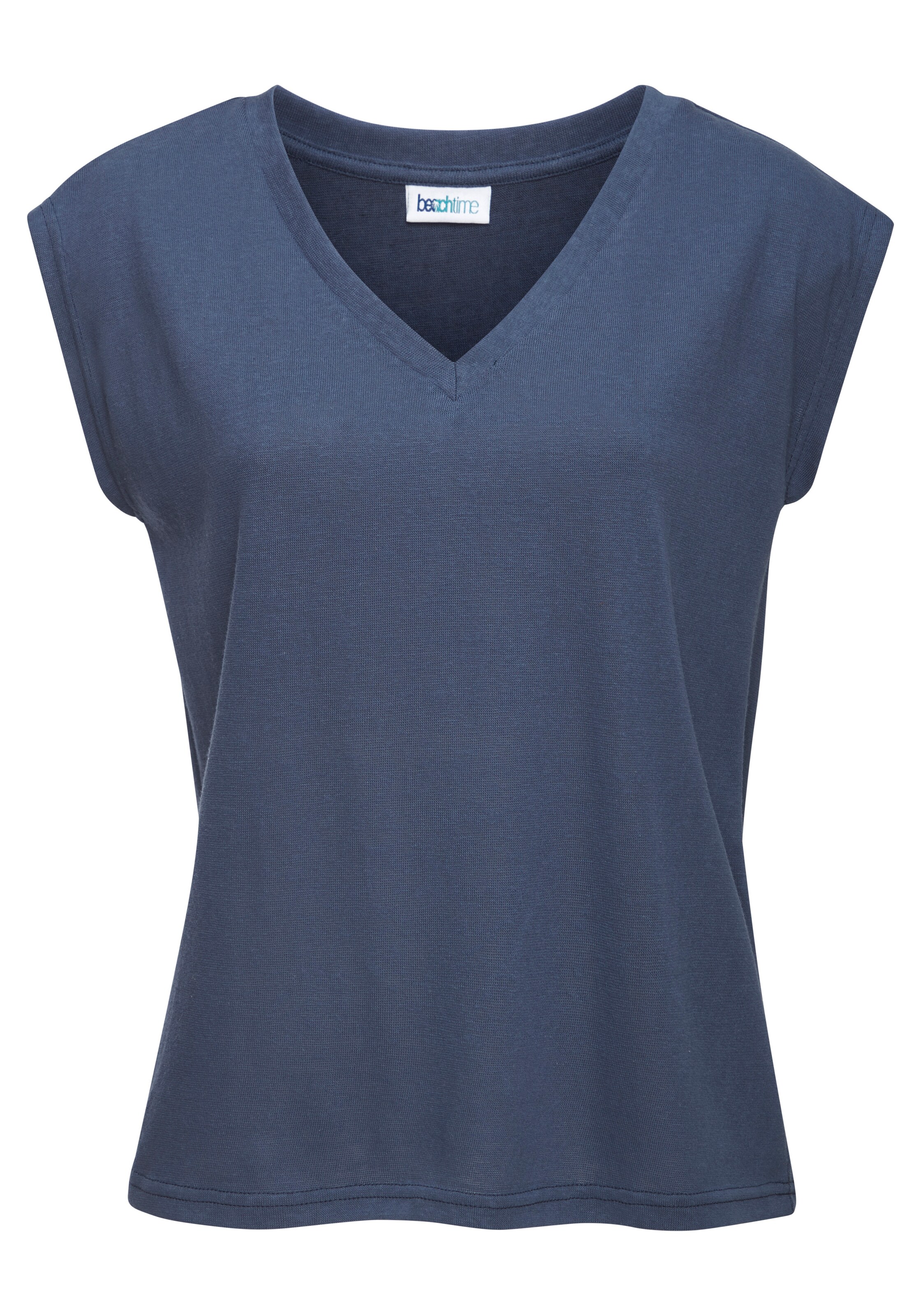 BEACH TIME Shirt in Blue: front