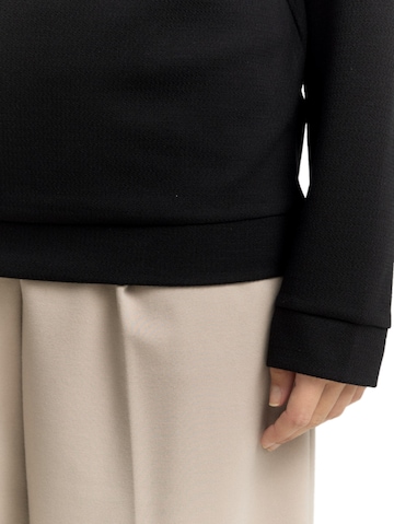 TOM TAILOR Sweatshirt in Schwarz