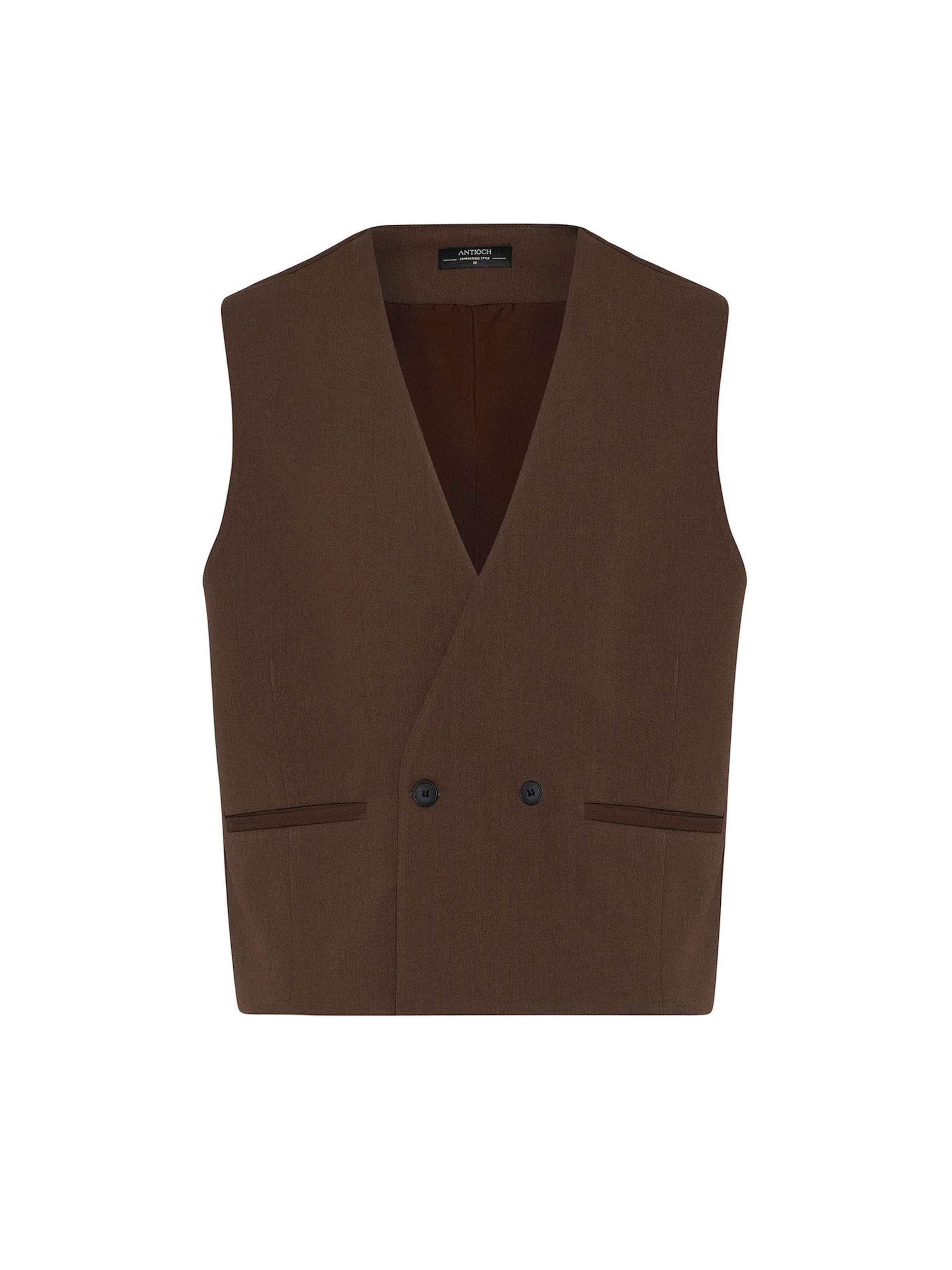 Antioch Vest i brun: forside