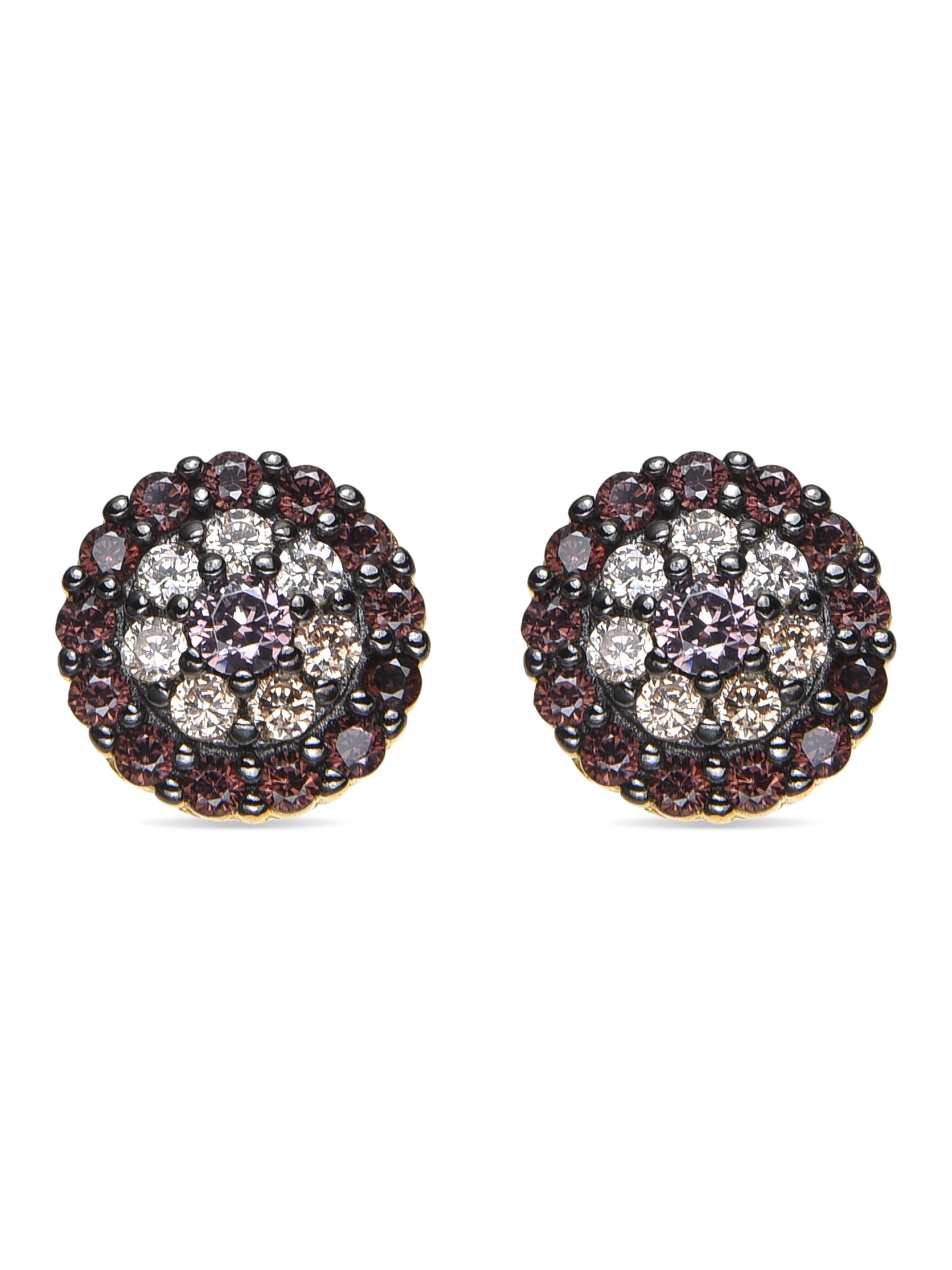 Luxenter - Pendientes 'Ziadri' en marrón: frente