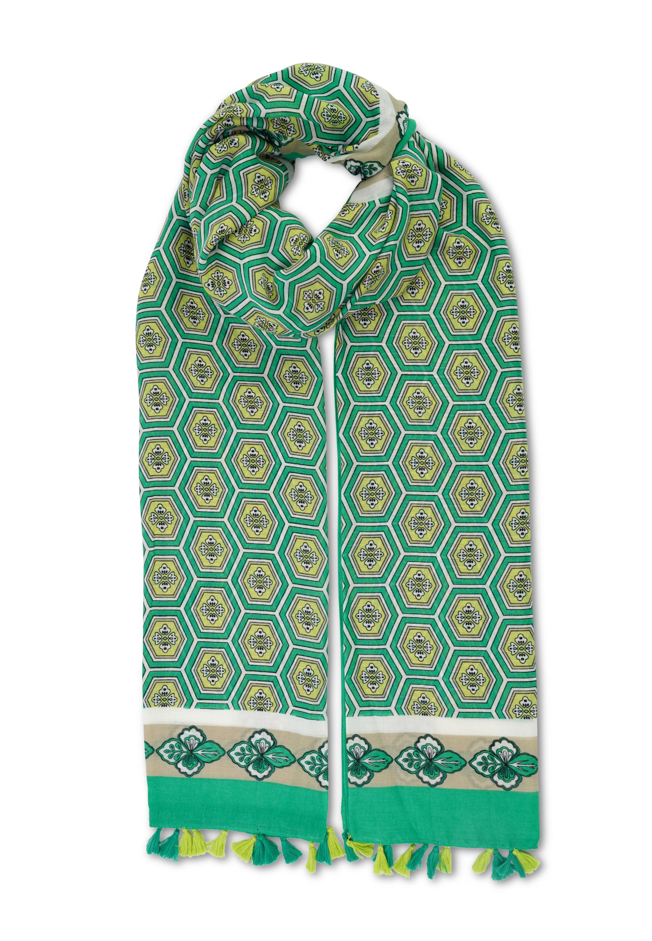 HARPA Schal in Grün: Vorderseite