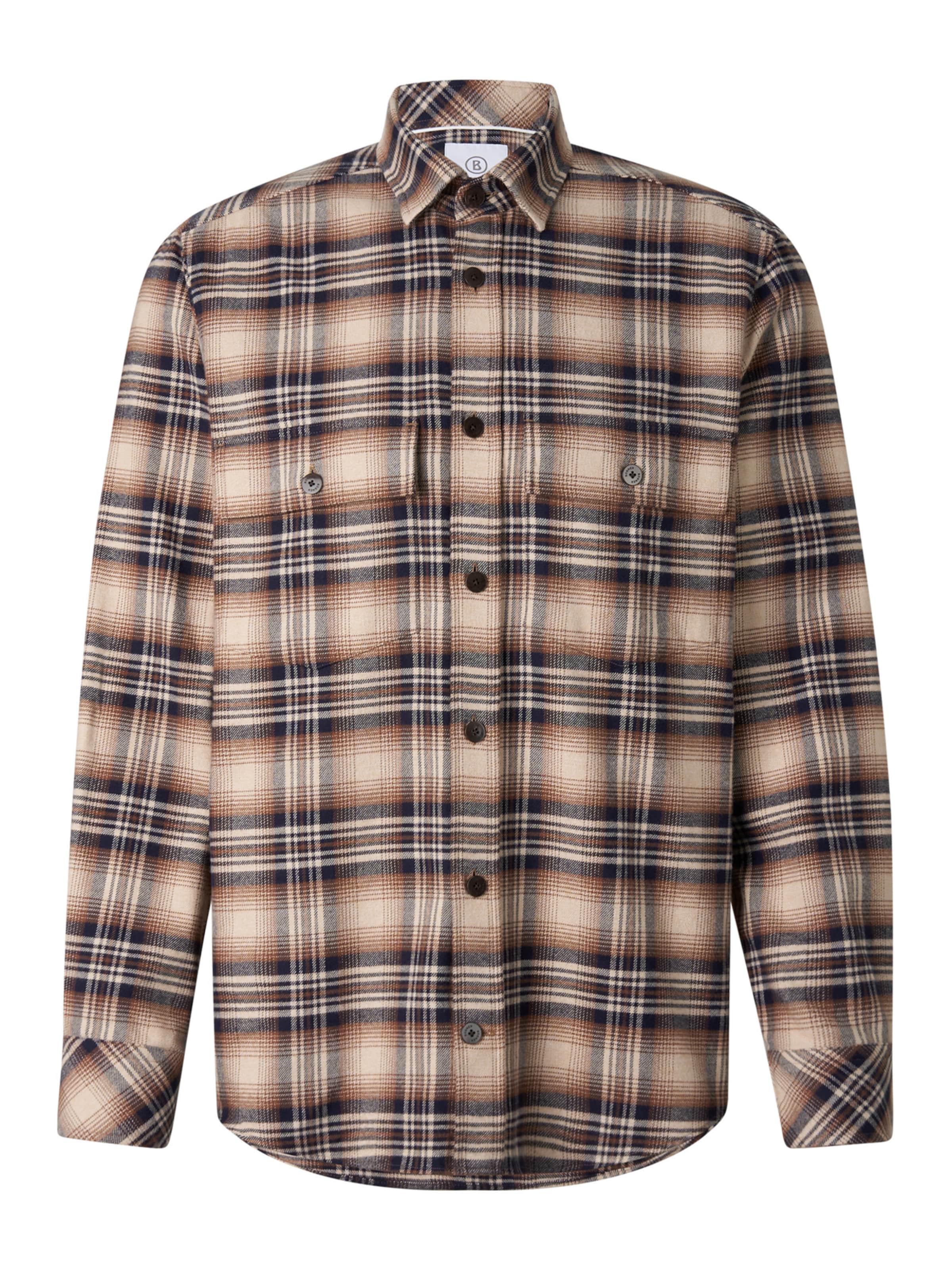 BOGNER Comfort fit Button Up Shirt 'Heiko' in Beige: front