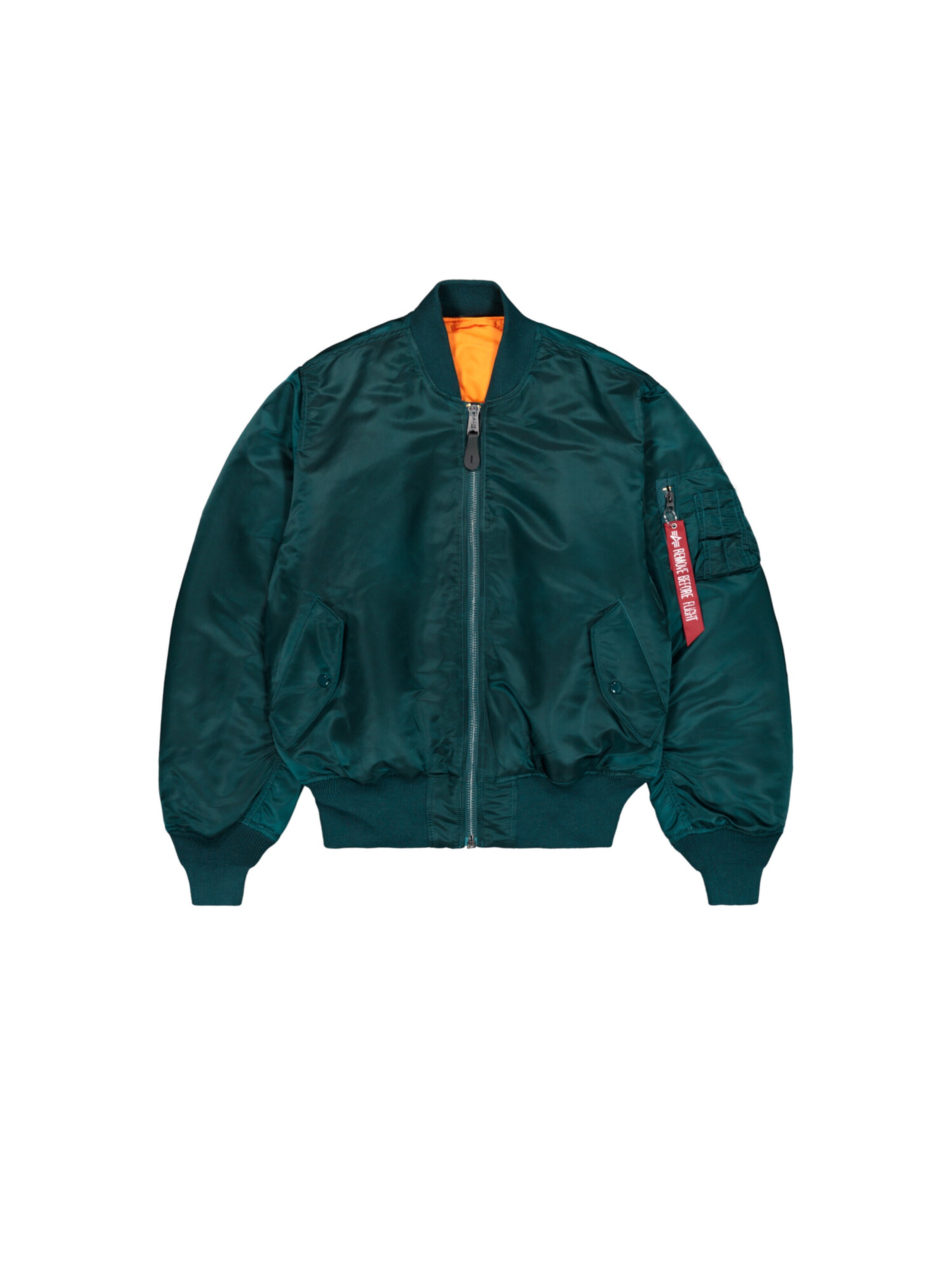 ALPHA INDUSTRIES Übergangsjacke 'MA-1'‌‌‌ in Blau: Vorderseite