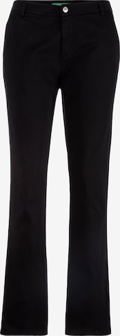 UNITED COLORS OF BENETTON Boot cut Chino Pants in Black: front