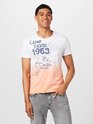 CAMP DAVID T-shirt 'Cinque Terre' i vit: framsida